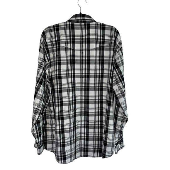 Jack Daniels Wrangler Button Western Shirt Plaid  Mens Sz XL Embroidered Logo - Picture 2 of 12